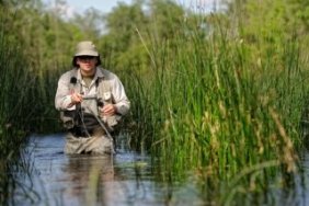 fly fisherman in water