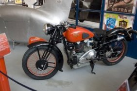 Vintage Motorcycle in Museum