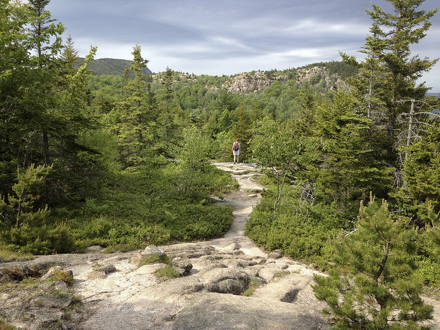 Gorham Mountain Trail in Acadia National Park, Maine